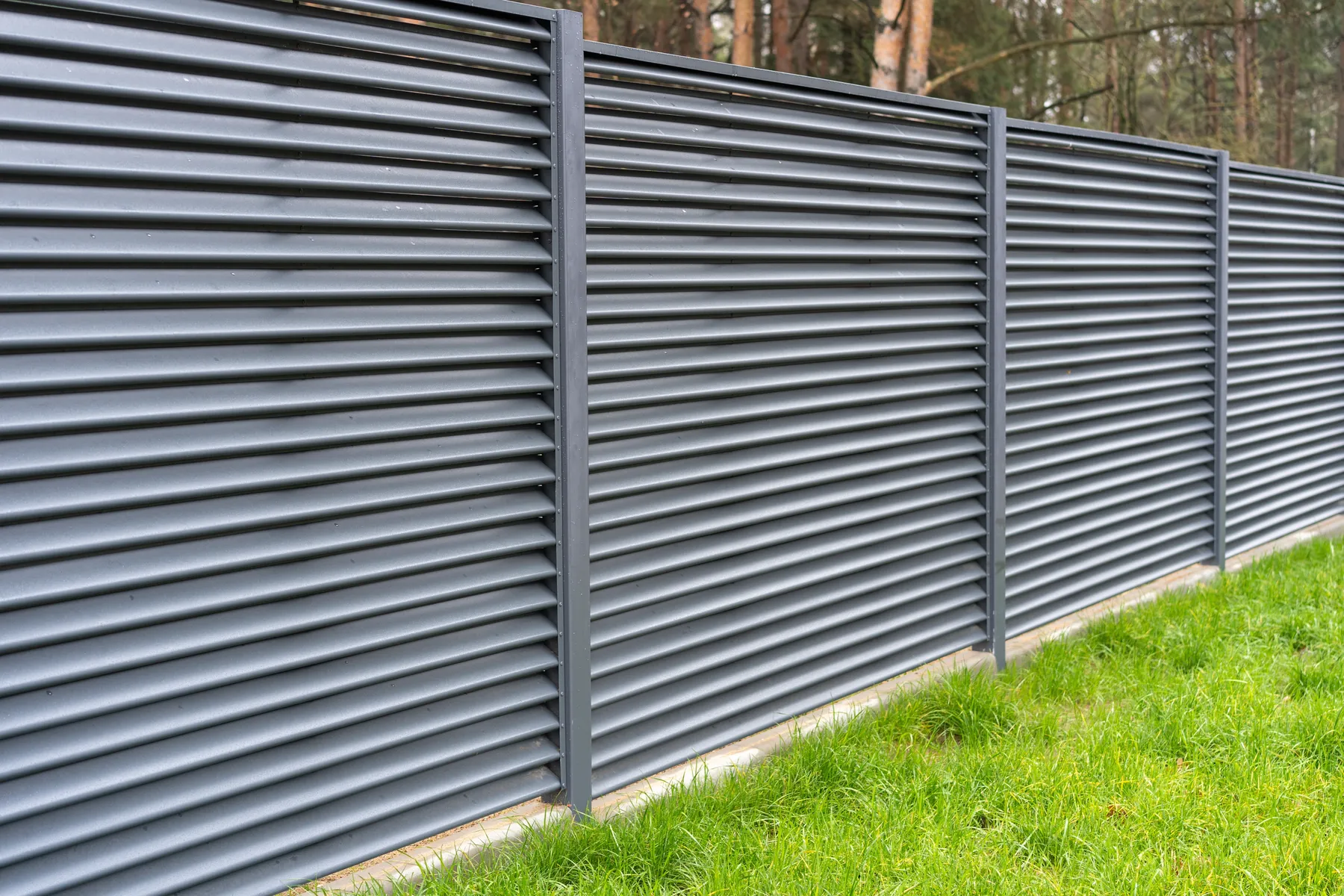 Modern Metal Fence Installation in Boynton Beach, FL